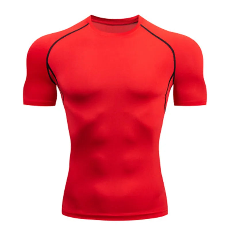 Mens Compression T-Shirt - Breathable Fitness Gym Running Sweatshirt - ZOOMNSTORE