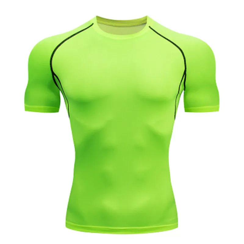 Mens Compression T-Shirt - Breathable Fitness Gym Running Sweatshirt - ZOOMNSTORE