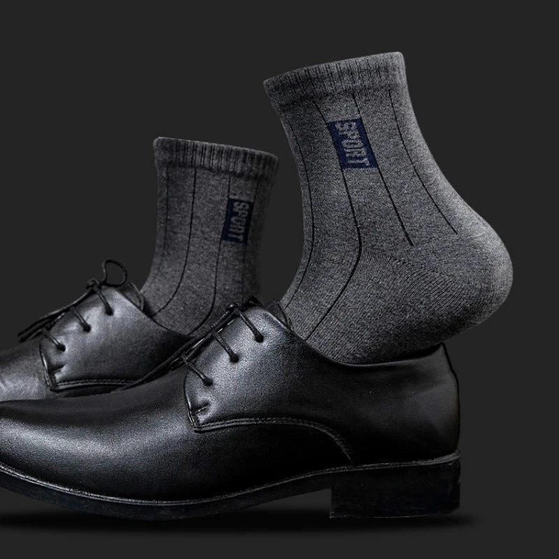 Mens Cotton Socks - 20 Pairs Breathable Deodorant Black Dress Socks - ZOOMNSTORE