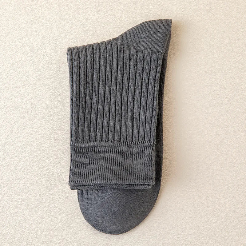 Mens Crew Socks - 3 Pairs Black White Casual Cotton Streetwear - ZOOMNSTORE