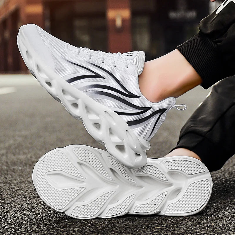 Mens Flame Printed Sneakers - Comfortable Athletic Running Shoes - ZOOMNSTORE