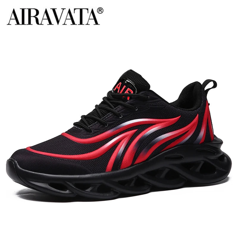 Mens Flame Printed Sneakers - Comfortable Athletic Running Shoes - ZOOMNSTORE