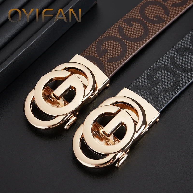 Mens Genuine Leather Ratchet Belt - Stylish Durable Cowhide Designer Belt - ZOOMNSTORE