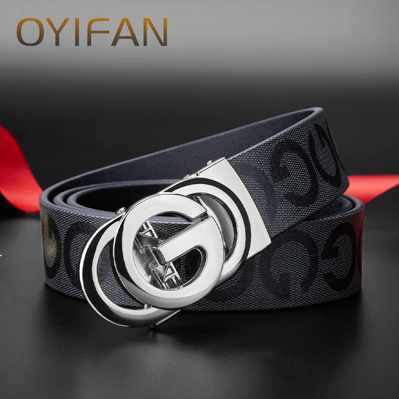 Mens Genuine Leather Ratchet Belt - Stylish Durable Cowhide Designer Belt - ZOOMNSTORE