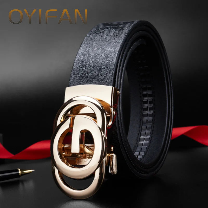 Mens Genuine Leather Ratchet Belt - Stylish Durable Cowhide Designer Belt - ZOOMNSTORE
