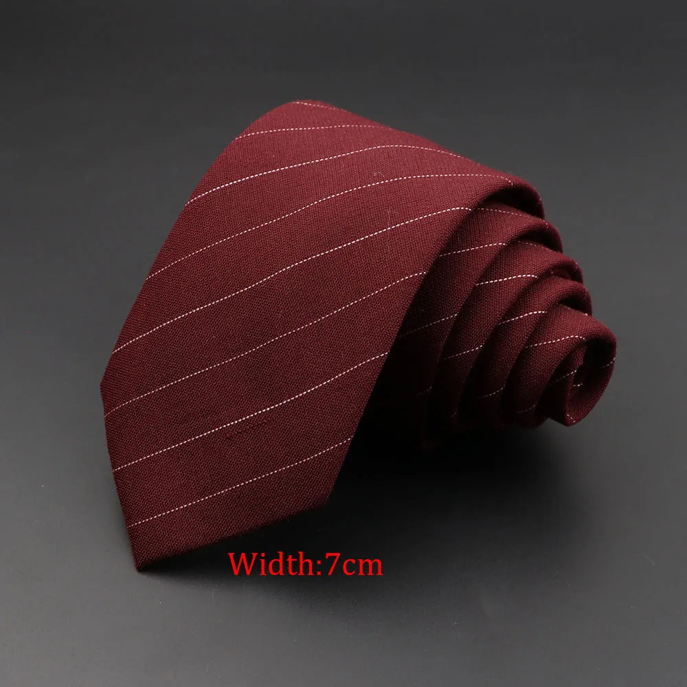 Mens Handmade Skinny Grey Plaid Tie - Classic Cotton Cashmere Accessory - ZOOMNSTORE