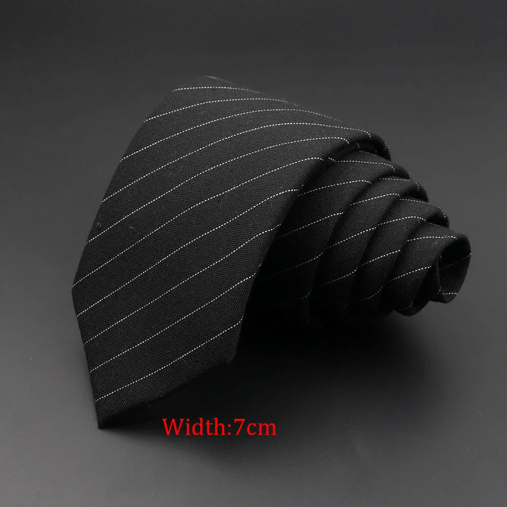 Mens Handmade Skinny Grey Plaid Tie - Classic Cotton Cashmere Accessory - ZOOMNSTORE