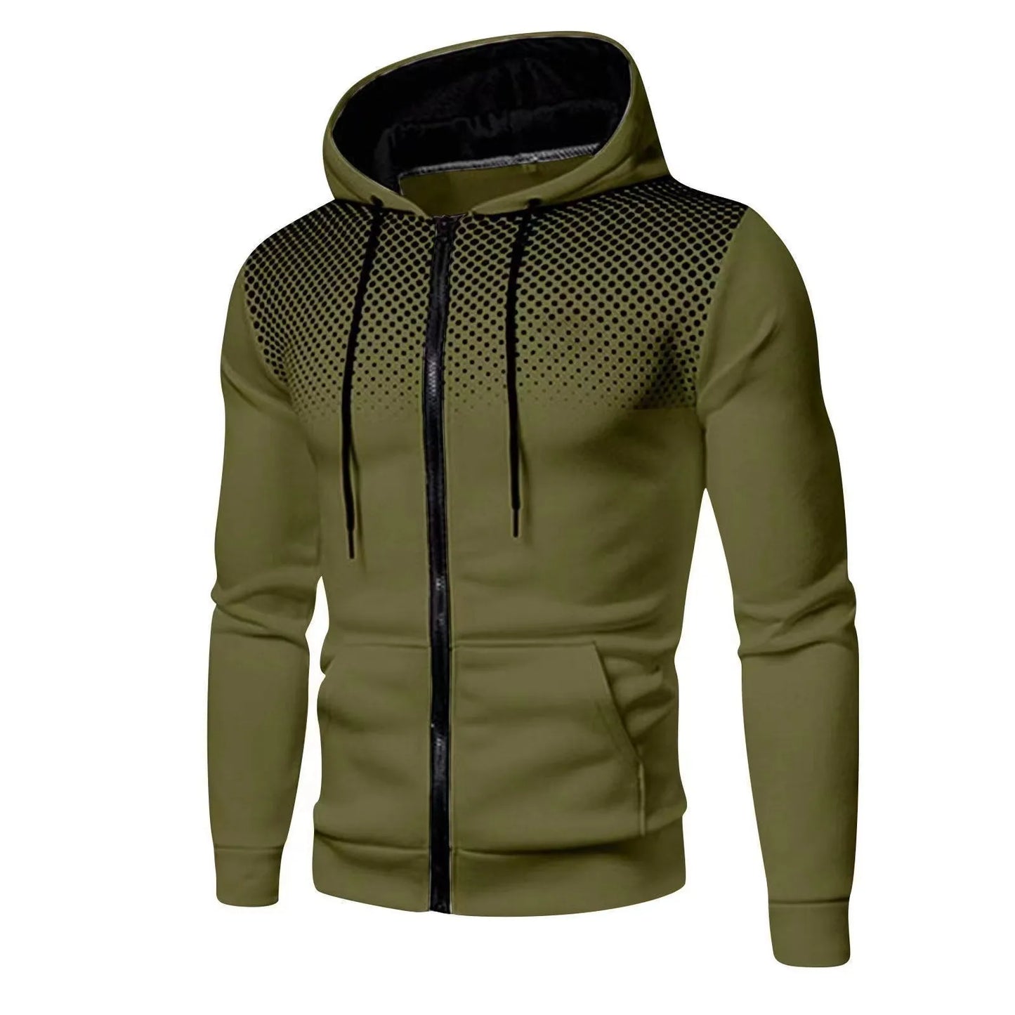 Mens Hoodie Jacket - 2024 Streetwear Long Sleeve Zipper Pullover - ZOOMNSTORE