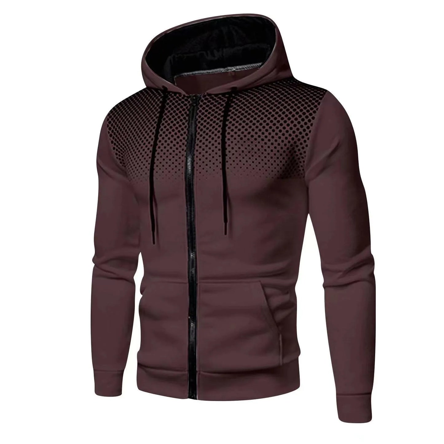Mens Hoodie Jacket - 2024 Streetwear Long Sleeve Zipper Pullover - ZOOMNSTORE