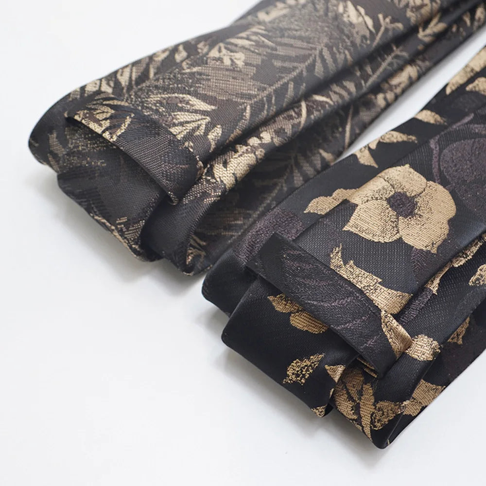 Mens Jacquard Tie - Floral Dot Necktie for Weddings Daily Wear - ZOOMNSTORE