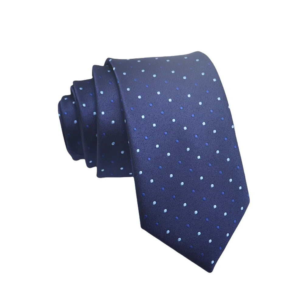 Mens Jacquard Tie - Floral Dot Necktie for Weddings Daily Wear - ZOOMNSTORE
