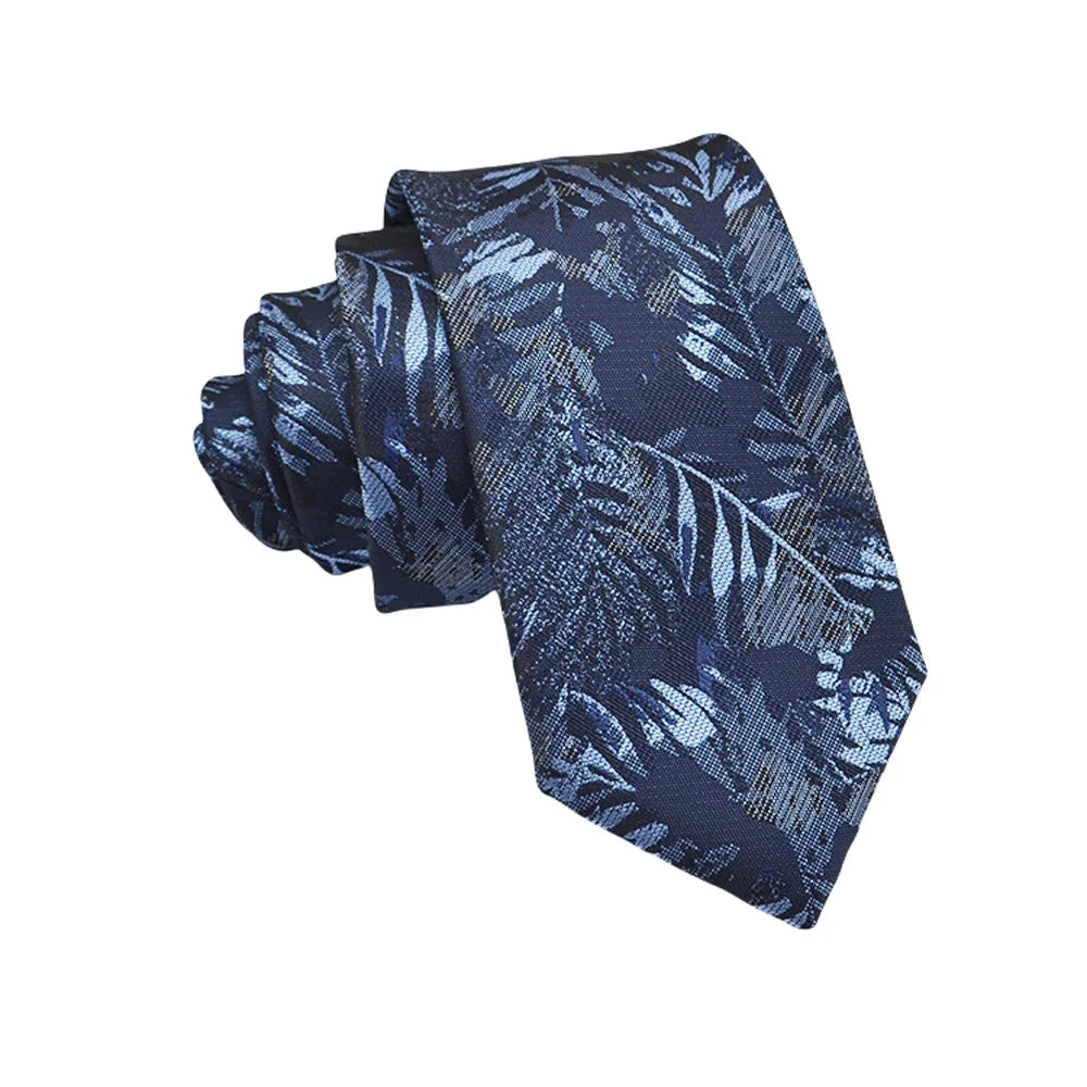 Mens Jacquard Tie - Floral Dot Necktie for Weddings Daily Wear - ZOOMNSTORE
