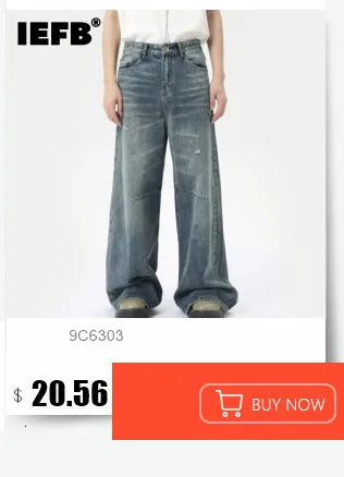 Mens Loose Wide Leg Denim Jeans - Casual Summer Trousers - ZOOMNSTORE