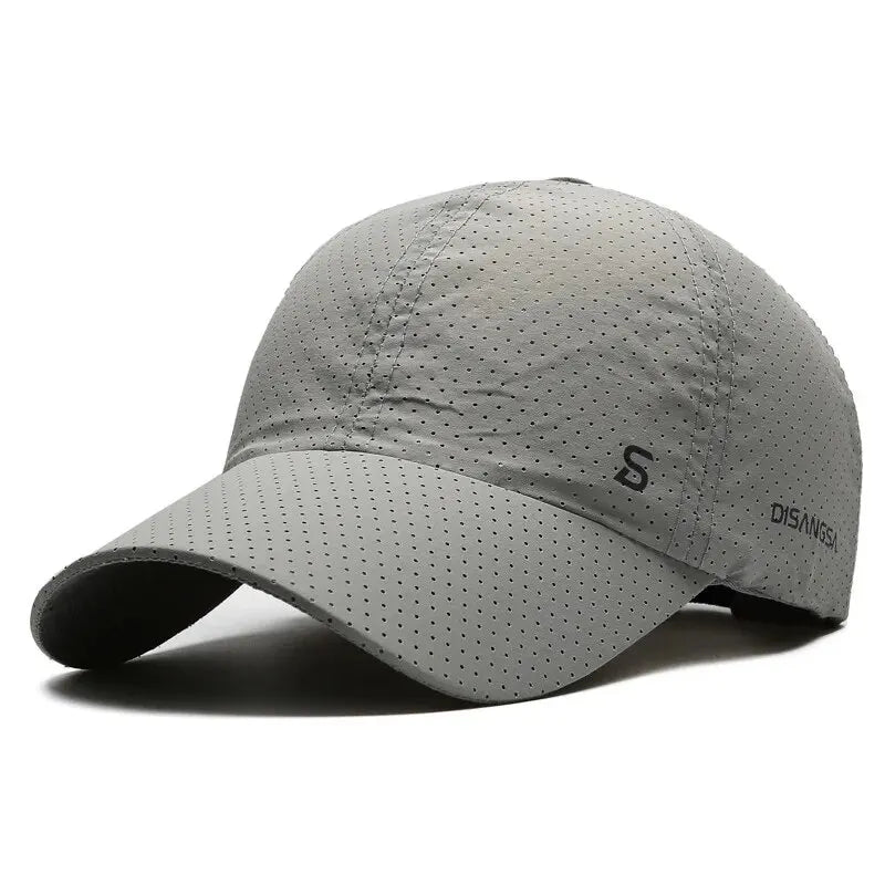 Mens Quick-Dry Breathable Running Cap - Outdoor Sun Fishing Baseball Hat - ZOOMNSTORE