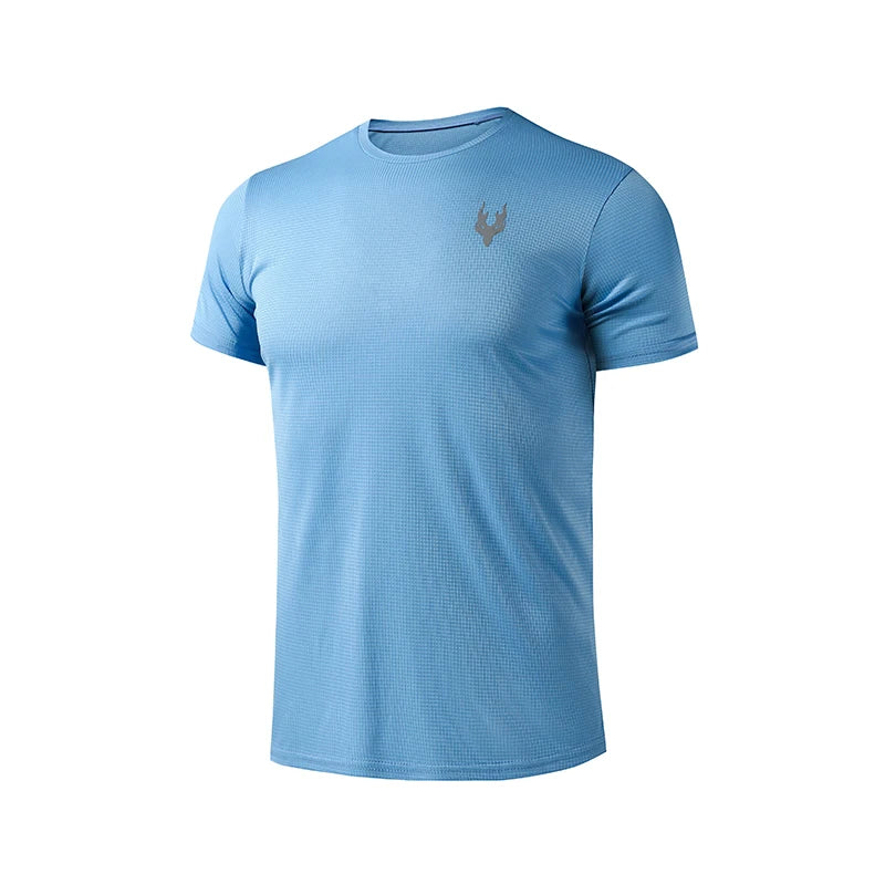 Mens Quick-Dry Running T-Shirt - Summer Fitness Gym Top - ZOOMNSTORE