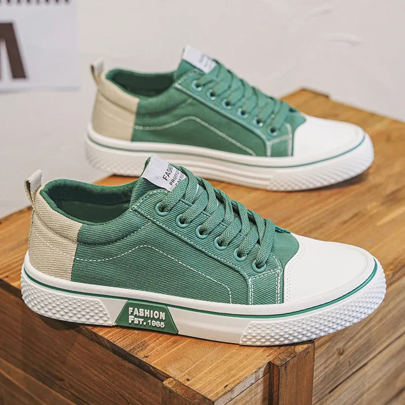 Mens Skate Shoes - Breathable Casual Canvas Sneakers Size 48 - ZOOMNSTORE