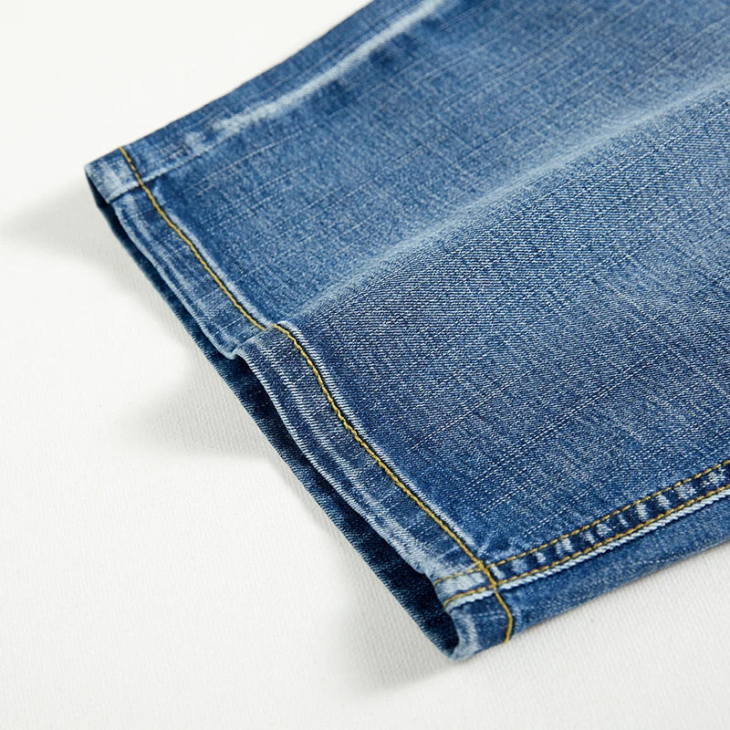 Mens Slim Denim Shorts - Classic Black Blue Fashion Casual Jeans - ZOOMNSTORE