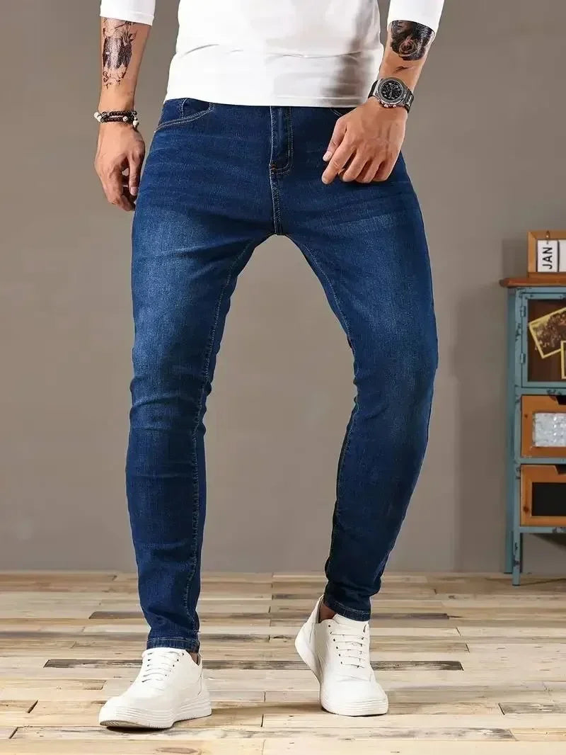 Mens Slim Fit Skinny Jeans - Casual Denim for Street Style - ZOOMNSTORE