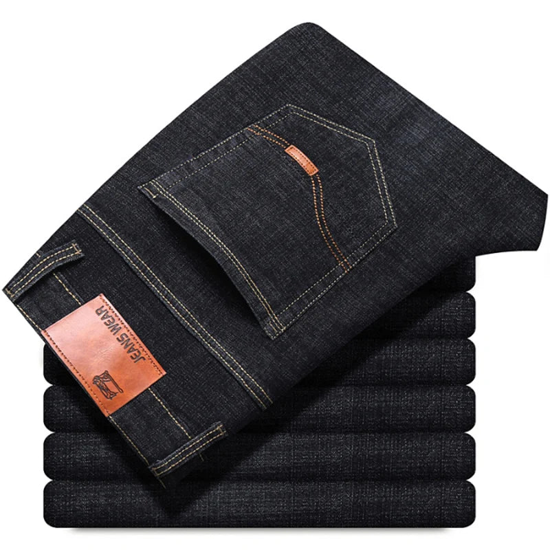 Mens Slim Fit Stretch Pants - Comfortable Casual Denim Trousers - ZOOMNSTORE