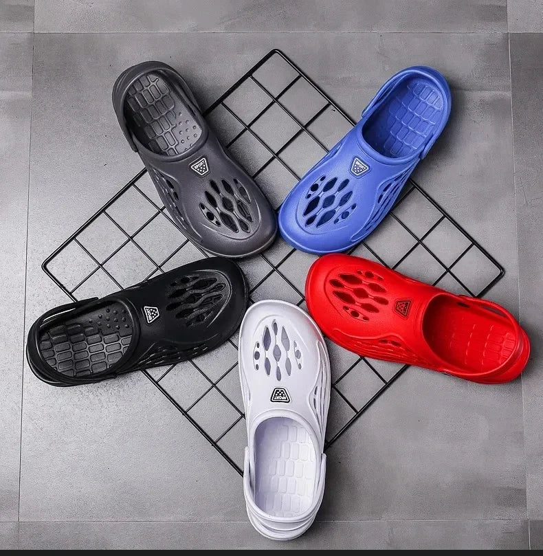 Mens Slip-On Beach Sandals - Soft Non-Slip Casual Slippers - ZOOMNSTORE