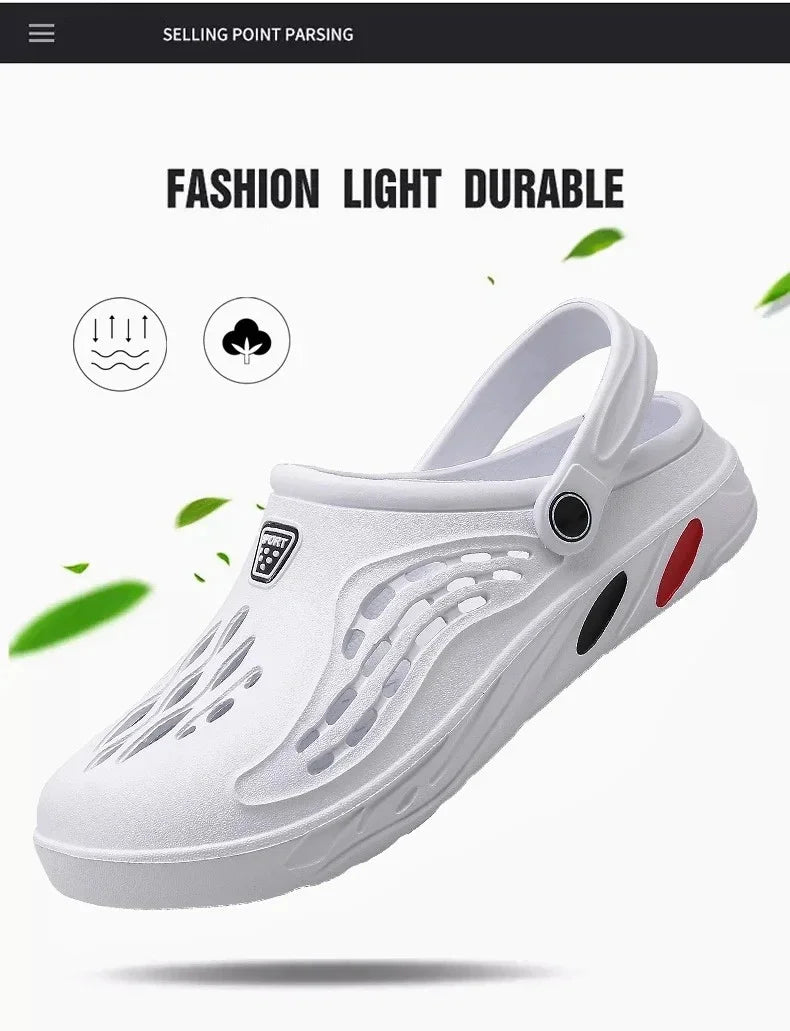 Mens Slip-On Beach Sandals - Soft Non-Slip Casual Slippers - ZOOMNSTORE