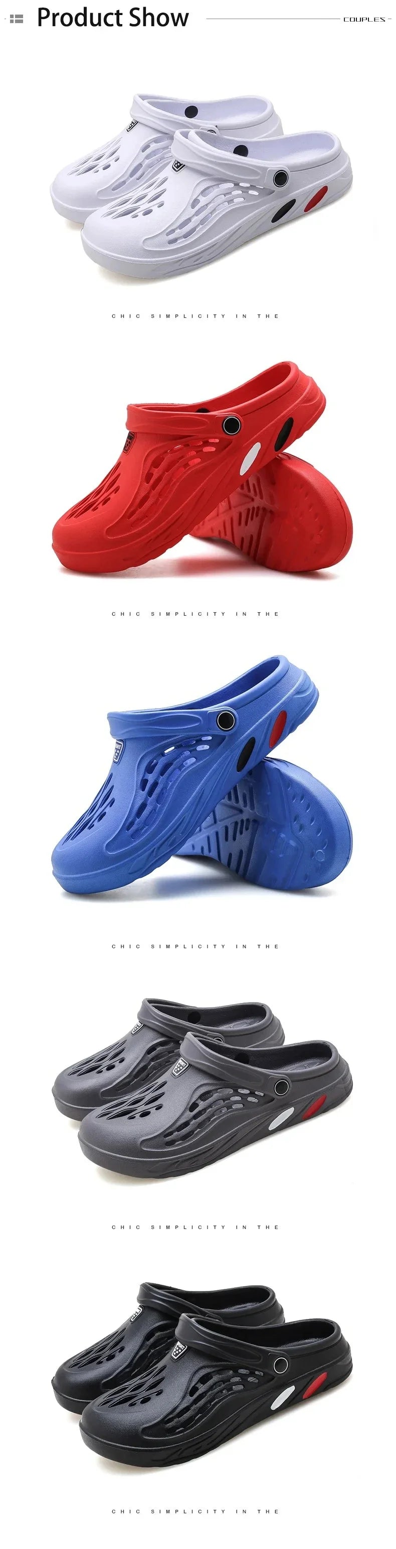 Mens Slip-On Beach Sandals - Soft Non-Slip Casual Slippers - ZOOMNSTORE