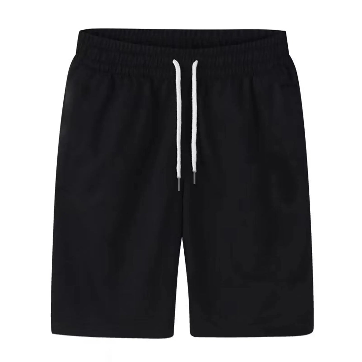 Mens Drawstring Beach Shorts - Solid Pocket Board Trunks for Summer - ZOOMNSTORE
