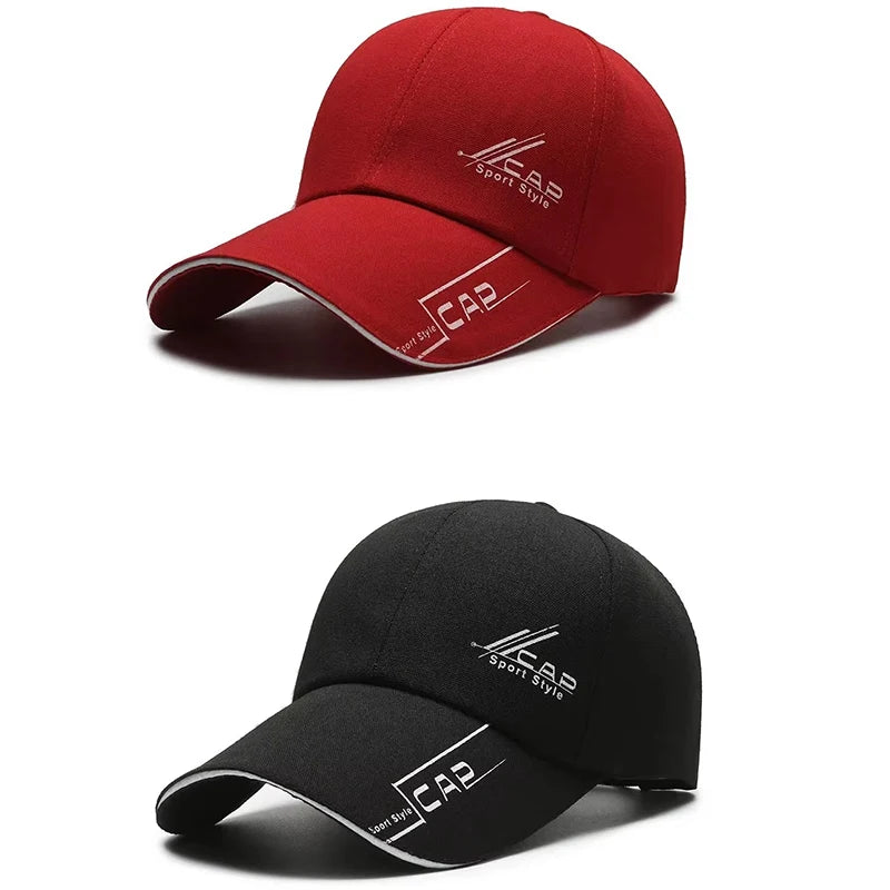 Mens Summer Long Brim Baseball Cap - Outdoor Fishing Hat - ZOOMNSTORE