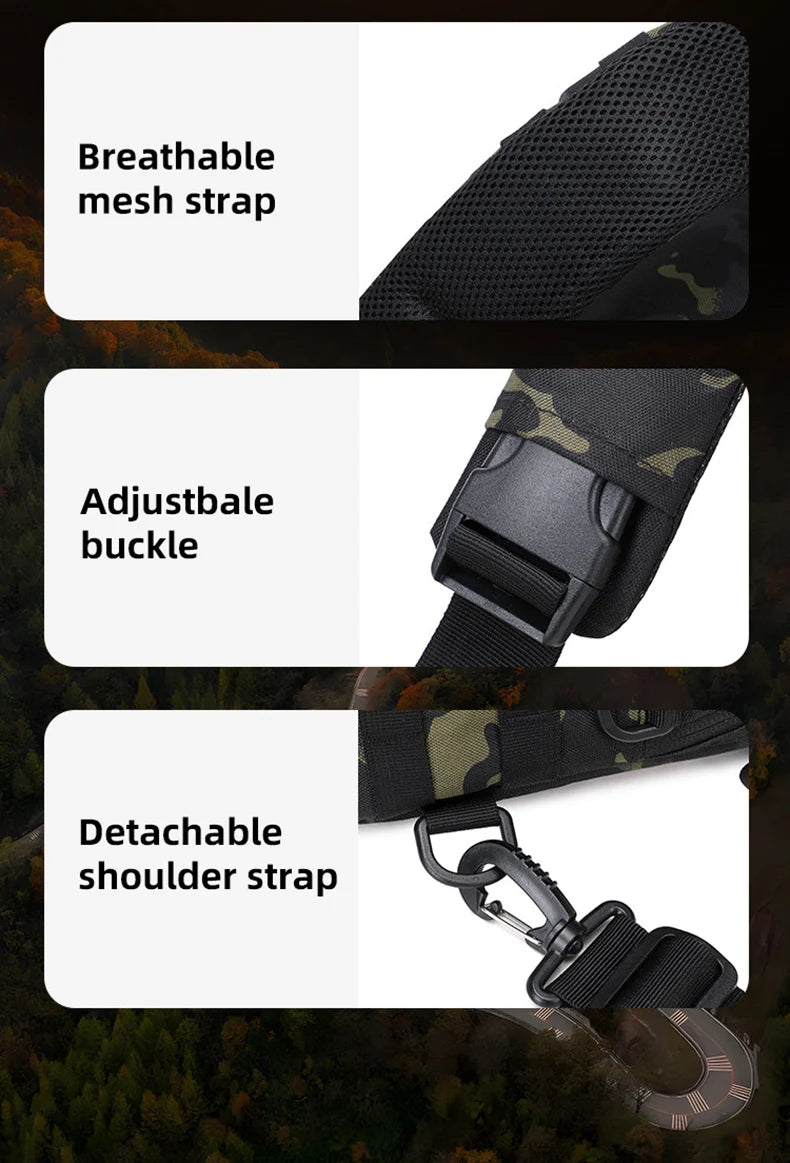 Mens Tactical Sling Bag - Outdoor Camping Fanny Pack for Hiking Climbing Cycling Fishing - ZOOMNSTORE