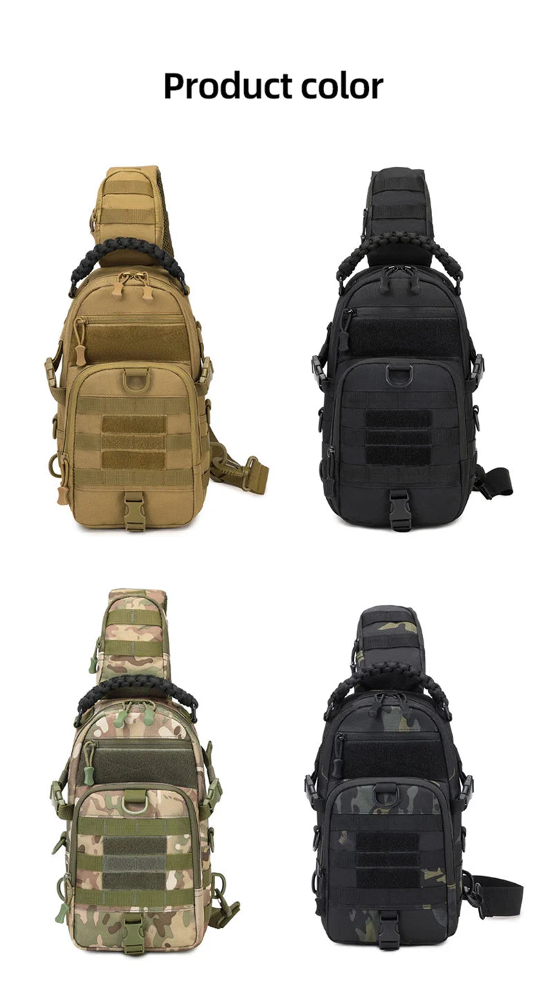 Mens Tactical Sling Bag - Outdoor Camping Fanny Pack for Hiking Climbing Cycling Fishing - ZOOMNSTORE