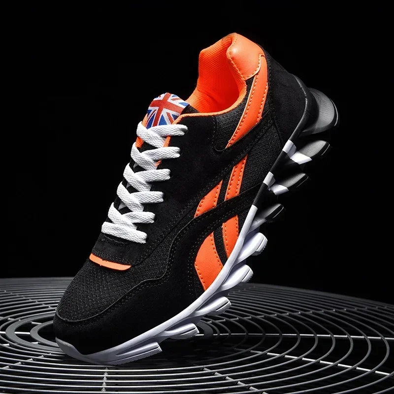 Mens Wear-Resistant Cushioning Sneakers - Thick-Soled Breathable Running Shoes - ZOOMNSTORE