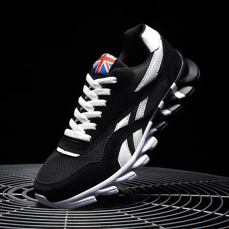 Mens Wear-Resistant Cushioning Sneakers - Thick-Soled Breathable Running Shoes - ZOOMNSTORE