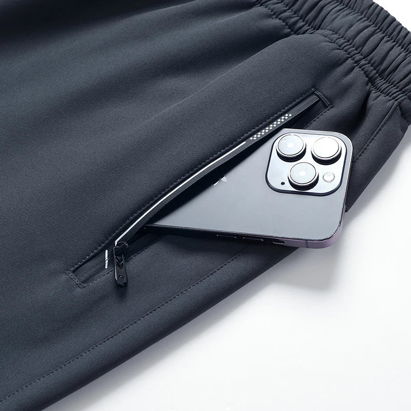 Mens Winter Running Pants - Windproof Fleece Joggers Waterproof Thermal Sweatpants - ZOOMNSTORE