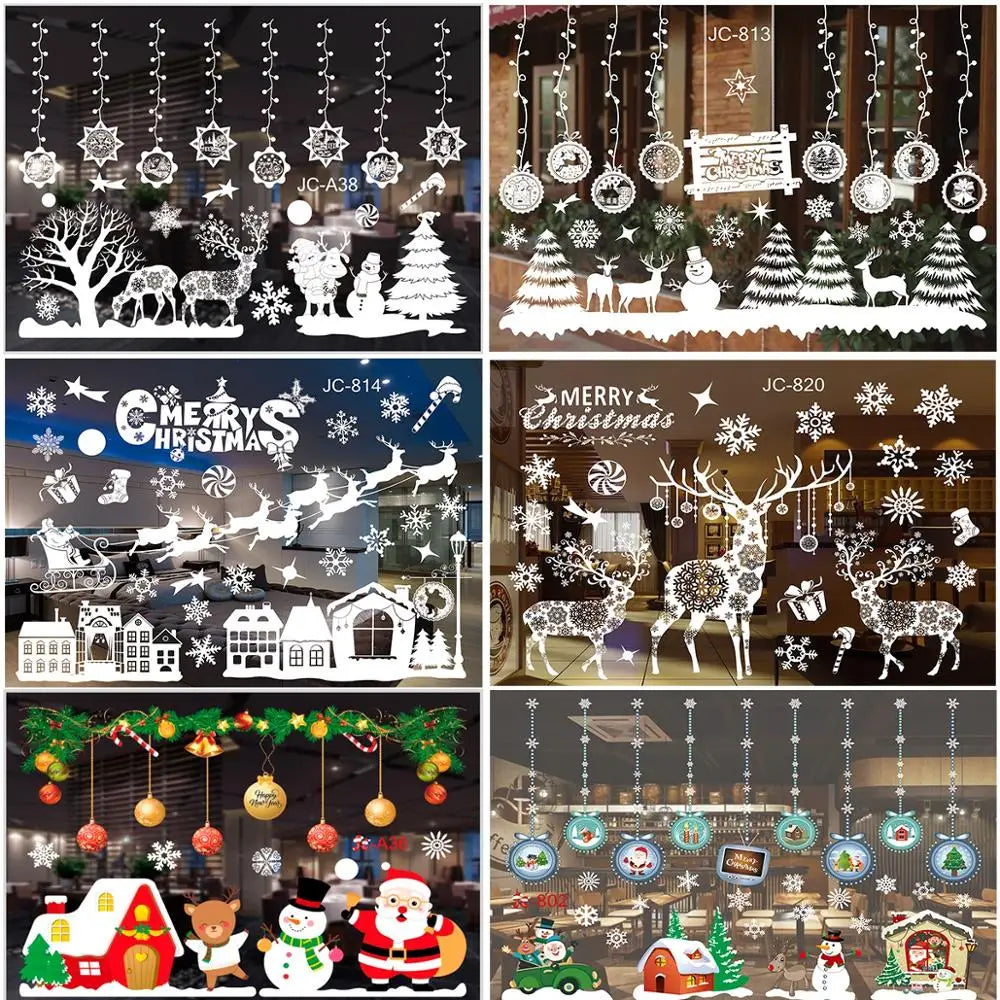 Merry Christmas Window Sticker - Holiday Home Decorations 2024-2025 - ZOOMNSTORE
