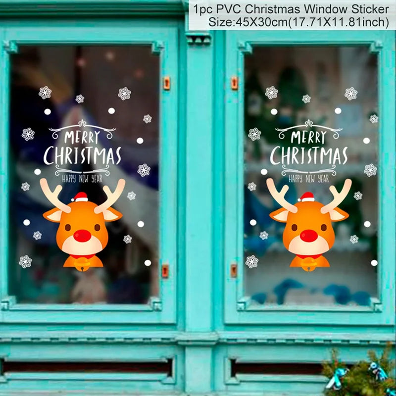 Merry Christmas Window Sticker - Holiday Home Decorations 2024-2025 - ZOOMNSTORE