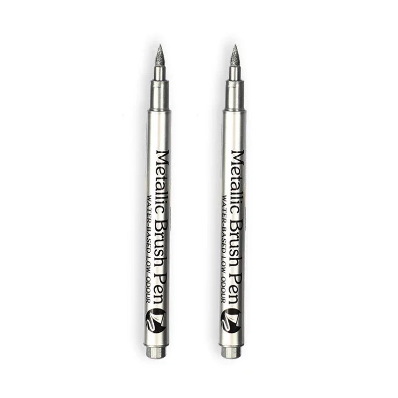 Metallic Marker Pens Set - Gold Silver Permanent Art Markers for Manga Crafts Scrapbooking - ZOOMNSTORE