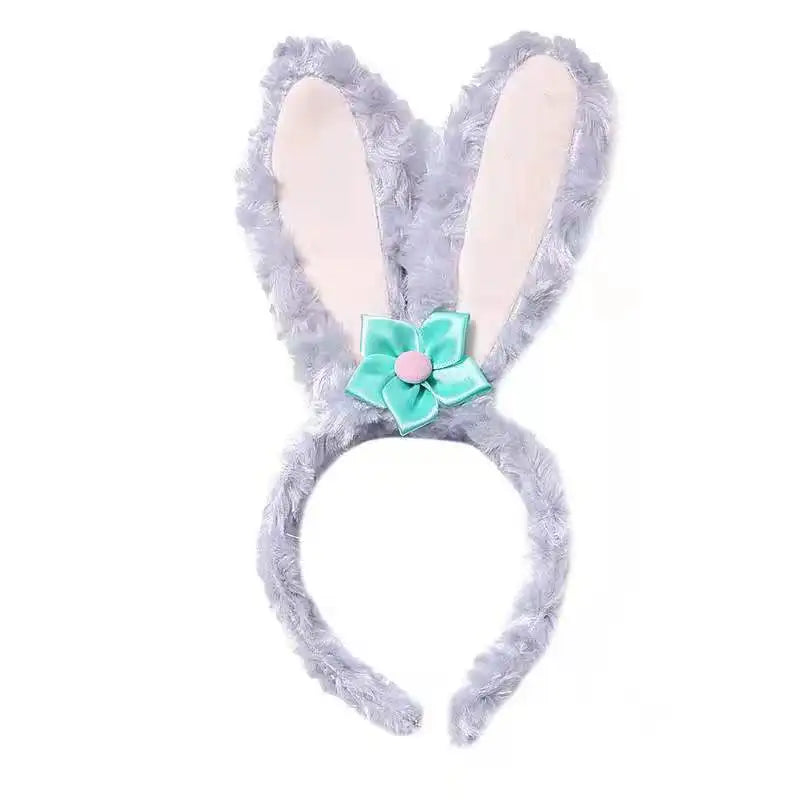 Disney Mickey Mouse Ear Headband Amusement Park Hair Hoop Fish Scale Sequin Mesh Party Headwear Girl Toy Birthday - ZOOMNSTORE