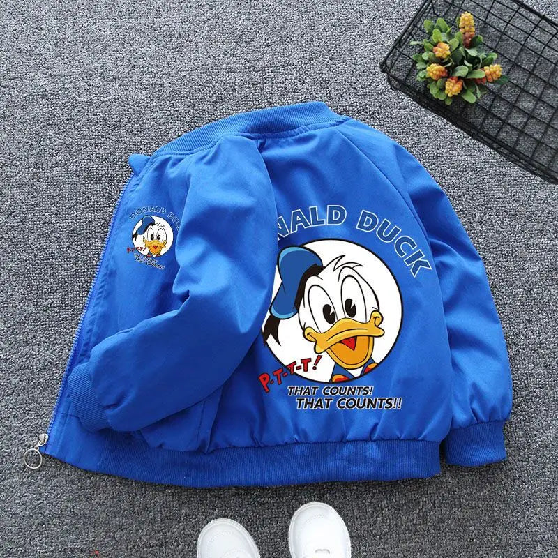 Mickey Mouse Hooded Jacket - Baby Boys Girls Cartoon Zipper Coat - ZOOMNSTORE