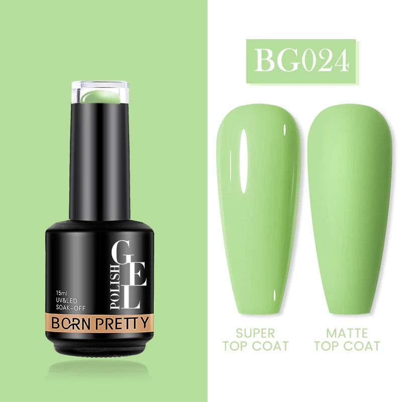 Milky Pink Rubber Base Gel Nail Polish - Glitter Semi-Permanent UV LED Varnish 15ml - ZOOMNSTORE