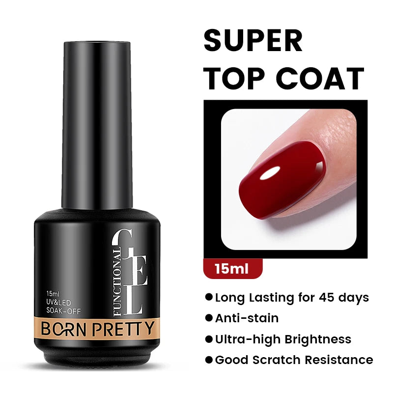 Milky Pink Rubber Base Gel Nail Polish - Glitter Semi-Permanent UV LED Varnish 15ml - ZOOMNSTORE