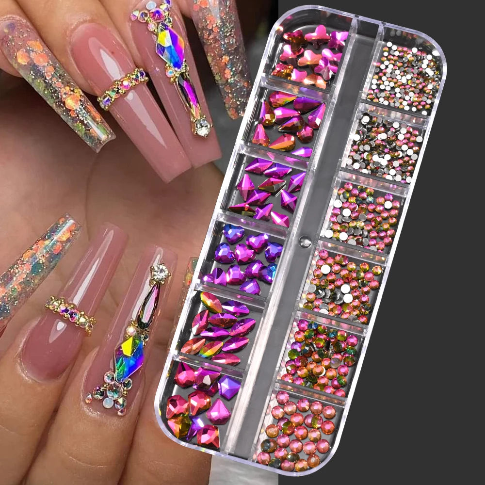 Mini Caviar Beads Nail Art Set - GoldSilver Micro Ball Charms with Magnetic Pen - ZOOMNSTORE