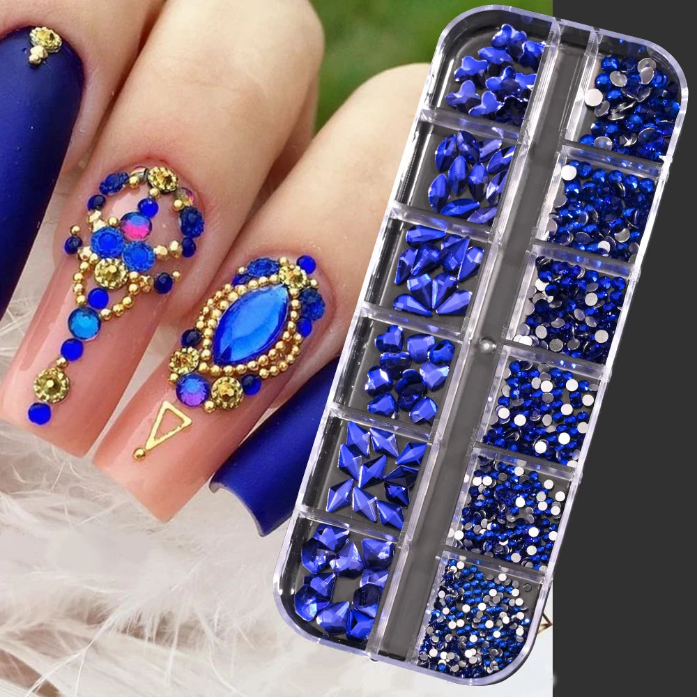 Mini Caviar Beads Nail Art Set - GoldSilver Micro Ball Charms with Magnetic Pen - ZOOMNSTORE