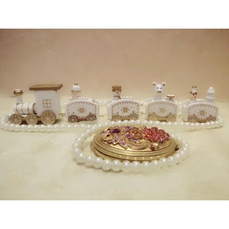 Mini Christmas Train - Plastic Holiday Decoration 2025 Ornament Gift - ZOOMNSTORE
