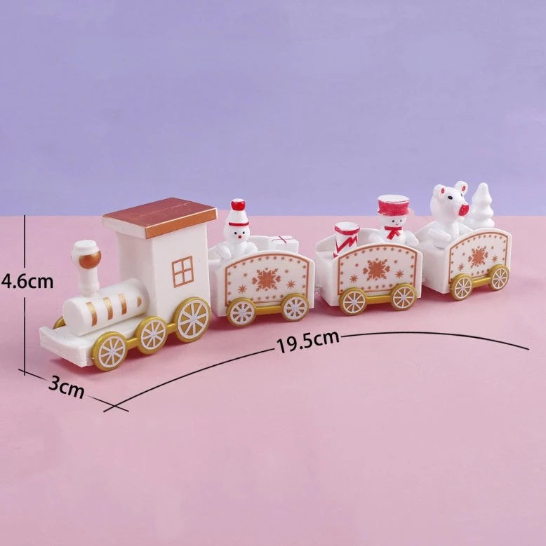 Mini Christmas Train - Plastic Holiday Decoration 2025 Ornament Gift - ZOOMNSTORE