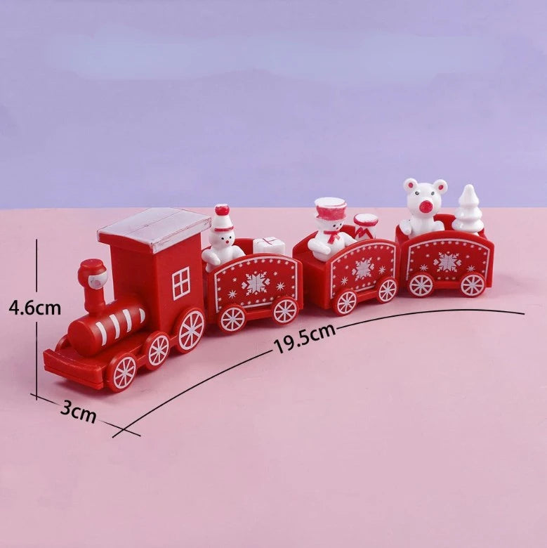 Mini Christmas Train - Plastic Holiday Decoration 2025 Ornament Gift - ZOOMNSTORE