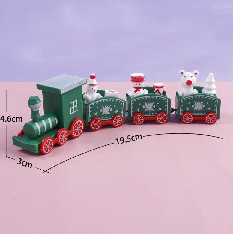 Mini Christmas Train - Plastic Holiday Decoration 2025 Ornament Gift - ZOOMNSTORE