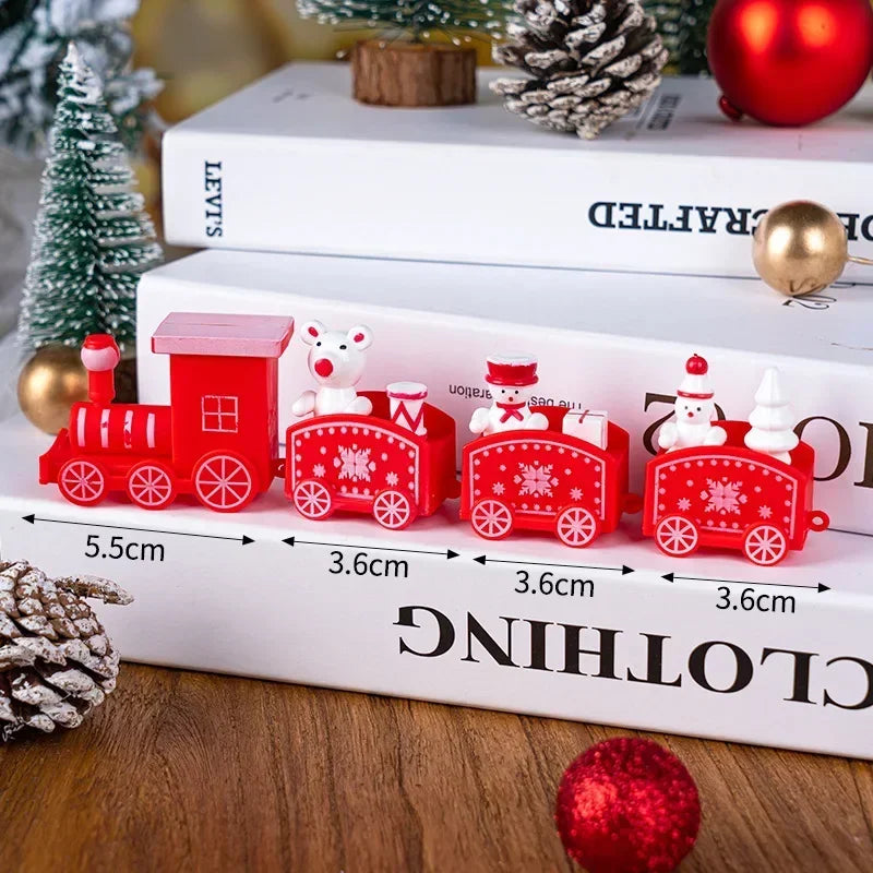 Mini Christmas Train - Plastic Holiday Decoration 2025 Ornament Gift - ZOOMNSTORE