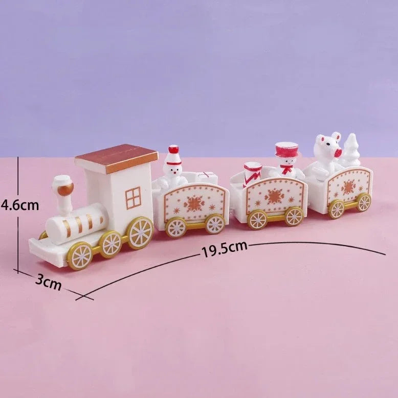 Mini Christmas Train - Plastic Holiday Decoration 2025 Ornament Gift - ZOOMNSTORE