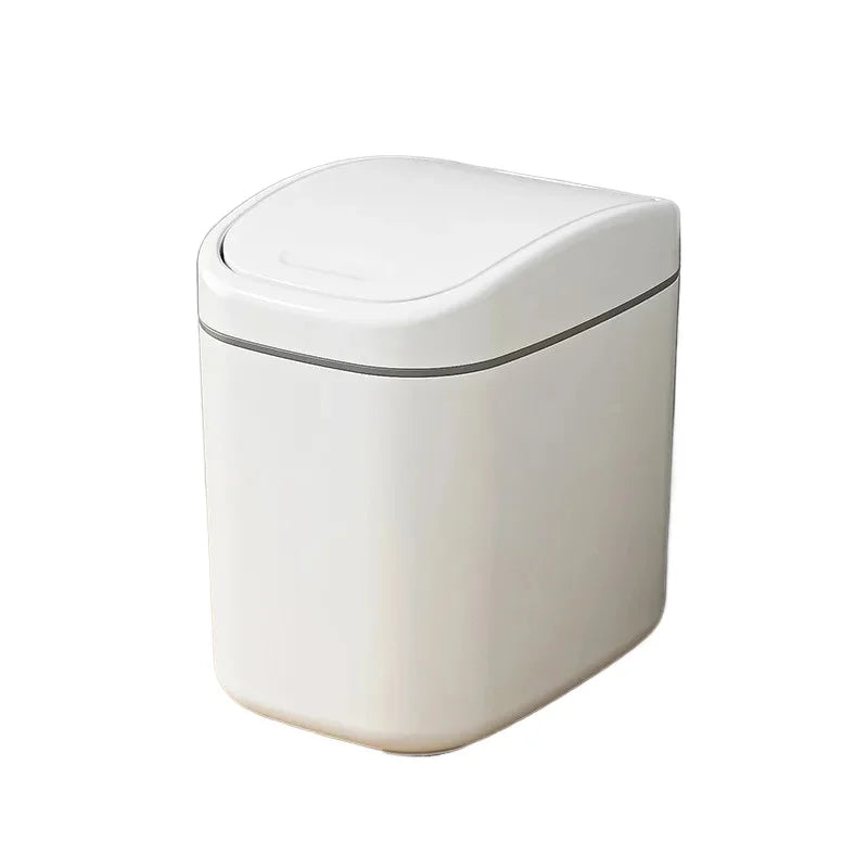 Mini Desktop Trash Can - Small Plastic Waste Bin with Shake Cover for Home Office - ZOOMNSTORE