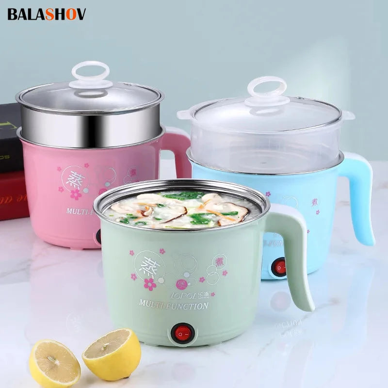 Mini Electric Hot Pot - Multifunction Cooker for 1-2 People Ramen Rice 220V - ZOOMNSTORE